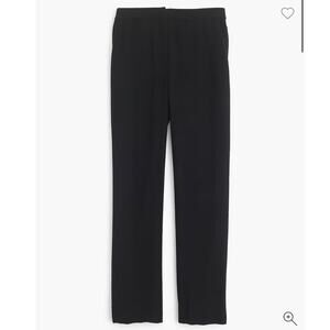 NWT J.Crew Women’s 2 Black Pull On Pants Stretchy Solid Office Closet Staple